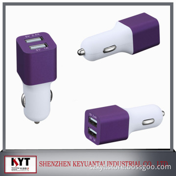 2016 5V3.4A custom dual usb car charger and phone car charger with multi colour, approved of CE,FCC,ROHS